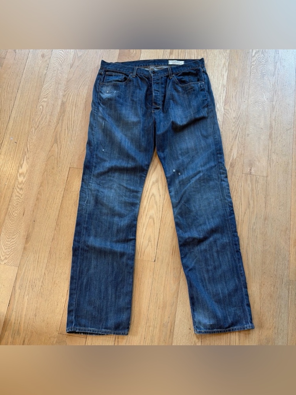 RL Ralph Lauren Polo Jeans Co Men's 36x34 Ashmore Straight Denim Distressed